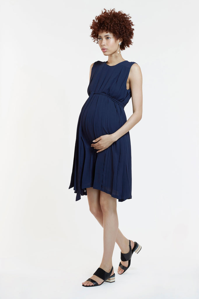 Mitera Ellen Maternity and Nursing Dress Navy